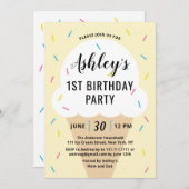 Crème glacée Anniversaire Fête Invitation (Devant / Derrière)
