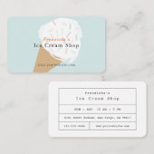 Crème glacée avec arrosage Carte de visite Boutiqu (Devant / Derrière)