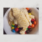 crème glacée avec bonbons carte postale (Devant)