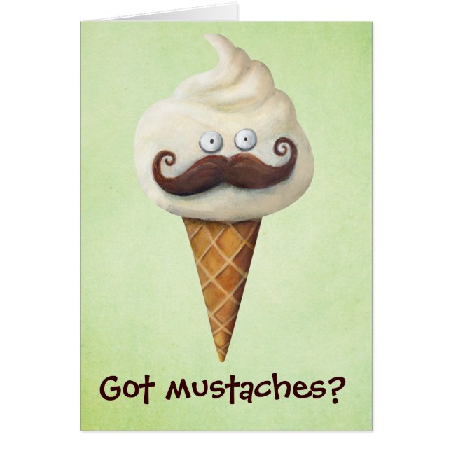 Crème glacée avec des moustaches (Devant)