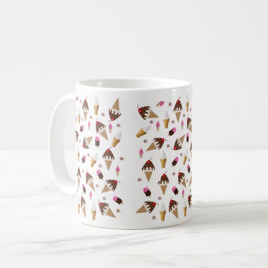 Crème glacée Chocolat Cerise Vanille Mug (Devant gauche)