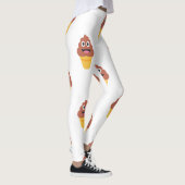 crème glacée cône poo émoji leggings (Droite)