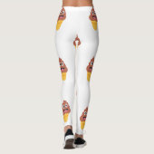 crème glacée cône poo émoji leggings (Dos)