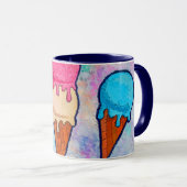 Crème glacée cônes café Mug (Devant droit)