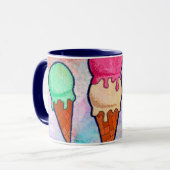 Crème glacée cônes café Mug (Devant gauche)