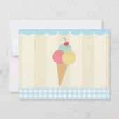 Crème glacée de carte d'invitation de Merci de (Dos)