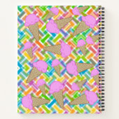 Crème glacée de fraise Carnet spirale Chevron (Dos)