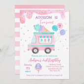 Crème glacée Deux douces invitations de fête d'ann (Devant / Derrière)