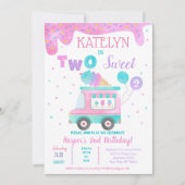 Crème glacée Deux douces invitations pour le 2e an (Devant)