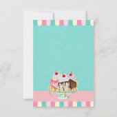 Crème glacée douce Invitation de fête d'anniversai (Dos)