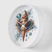 Crème glacée et diamants Grande horloge (Angle)