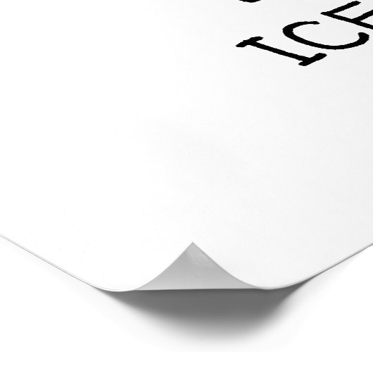 Crème glacée fraîche ⎥ affiche personnalisée (Coin)