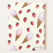 Crème glacée fraise mignonne personnalisée à la ma (Dos)