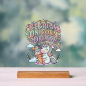 Crème Glacée Licorne Rêve de Licorne Typographie D (Neutre)