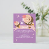 Crème glacée mignonne Social Flyer Invitation Viol (Debout devant)