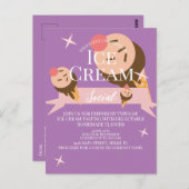 Crème glacée mignonne Social Flyer Invitation Viol (Devant / Derrière)