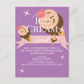 Crème glacée mignonne Social Flyer Invitation Viol (Devant)