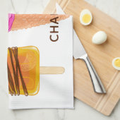 Crème glacée nom personnalisé et couleur serviette (Quart Plié)