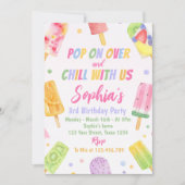 Crème glacée Popsicle Anniversaire Invitation Pop  (Devant)