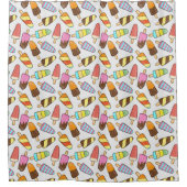 Crème glacée Popsicles rideau de douche (Devant)