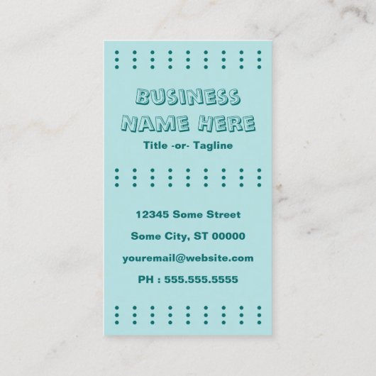 crème glacée rétro dripz carte de visite (Dos)