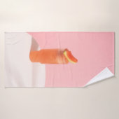 Crème glacée rose au cône (Serviette de bain)