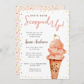Crème glacée Scoopup Bridal Shower Invitation (Devant / Derrière)
