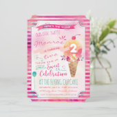 Crème glacée Social Anniversaire Invitations (Debout devant)