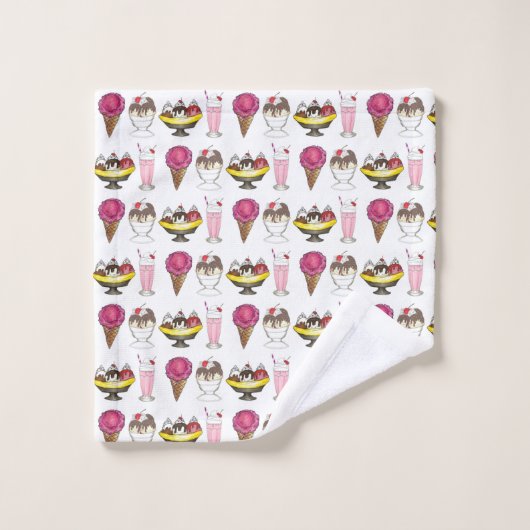 Crème glacée Social Sundae Milkshake Banana Split (Gant de toilette)