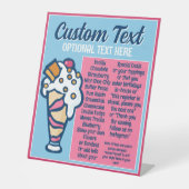 Crème glacée Spécialités Saveurs Mini menu Panneau (Recto)