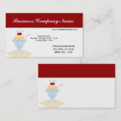 Crème glacée Sundae Cartes de visite (Devant / Derrière)