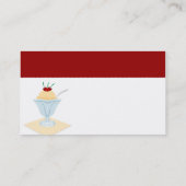 Crème glacée Sundae Cartes de visite (Dos)