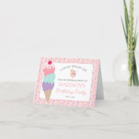 Crème glacée Sundae Heres Carte de remerciements S