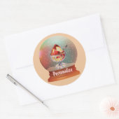 Crème glacée sundae neige globe mignon autocollant (Enveloppe)