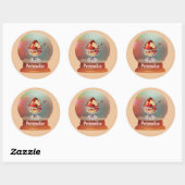 Crème glacée sundae neige globe mignon autocollant (Feuille)