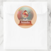 Crème glacée sundae neige globe mignon autocollant (Sac)