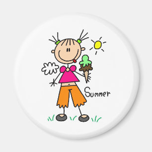 Crème glacée sur un aimant chaud de jour d'été