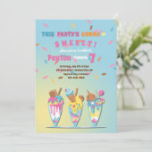 Crème glacée Traite Invitations Anniversaire (Debout devant)
