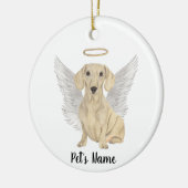Crème Gladde Dachshund Sympathie Herdenking  Keramisch Ornament (Links)
