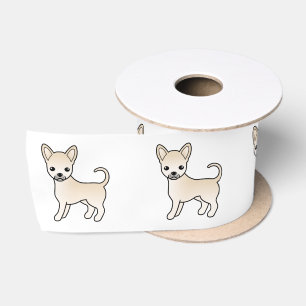 Crème gladharige Chihuahua Schattige Cartoon Hond Lint