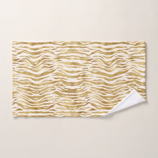 Crème Gold Zebra Print (Serviette à main)