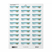 Crème Golden Retriever Hond Blauw Winter Kerstmis Etiket (Full Sheet)