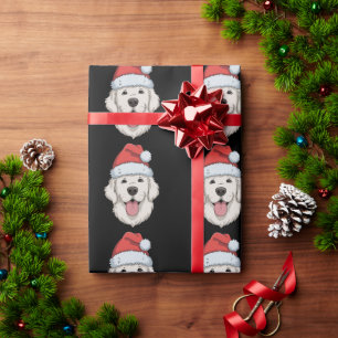 Crème Golden Retriever-liefhebber Kerstmis Sinterk Cadeaupapier