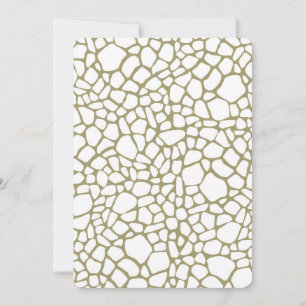 Crème Goud Witte Giraffe Print Baby shower Kaart