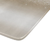 Crème Gouden Glitz Glitter Bruidsmeisje Snijplank (Hoek)