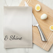 Crème Gouden Glitz Glitter Bruiloft Feest Theedoek (Quarter Fold)