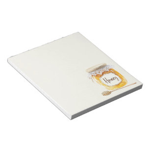 Crème Gouden Honingpot Voeding Keuken Notitieblok