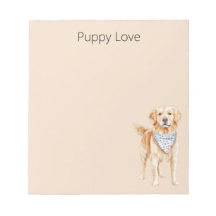 Crème Hond Puppy Liefde Notitieblok