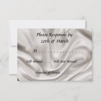 Crème Huwelijks RSVP Set Kaartje