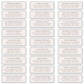 Crème | Individuele gast Adresetiketten Sticker (Voorkant)